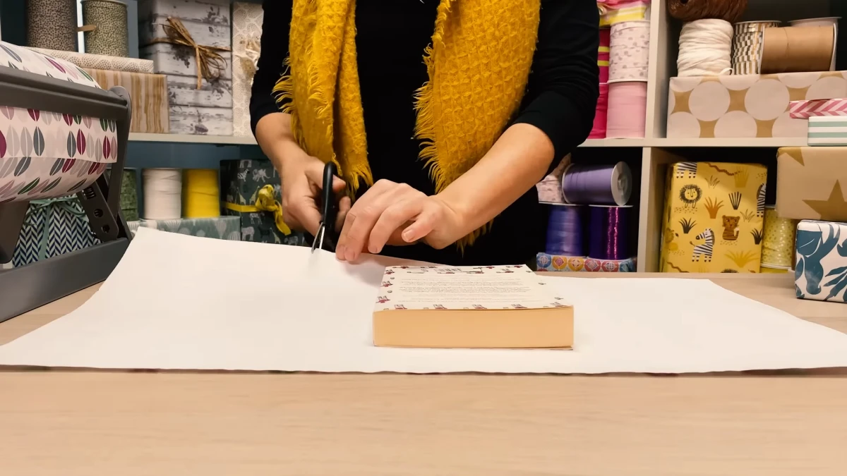 how to wrap a book as a gift cutting wrapping paper
