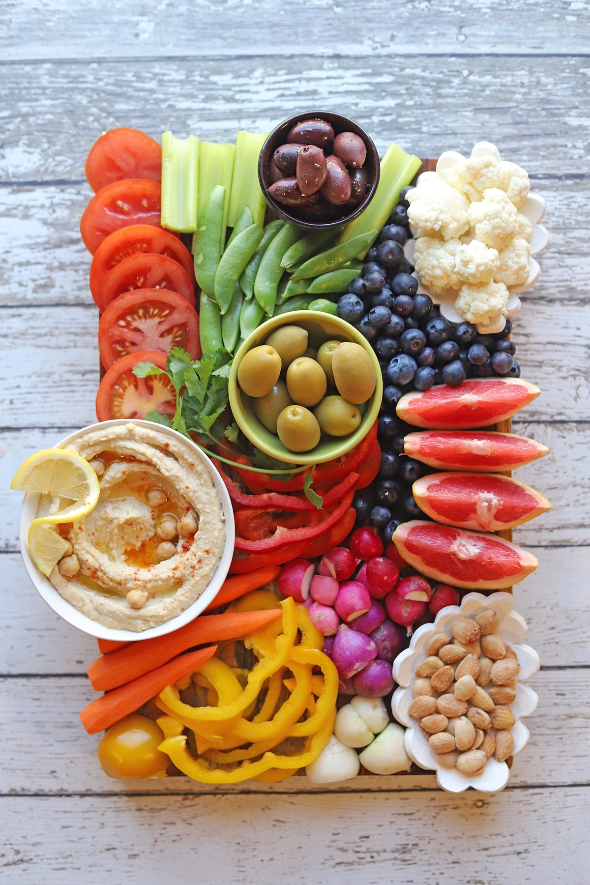 hummus thanksgiving vegetable tray