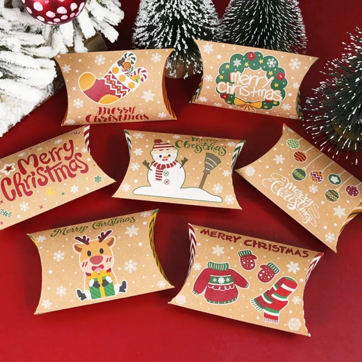 packaging for christmas cookies decorative pillow box