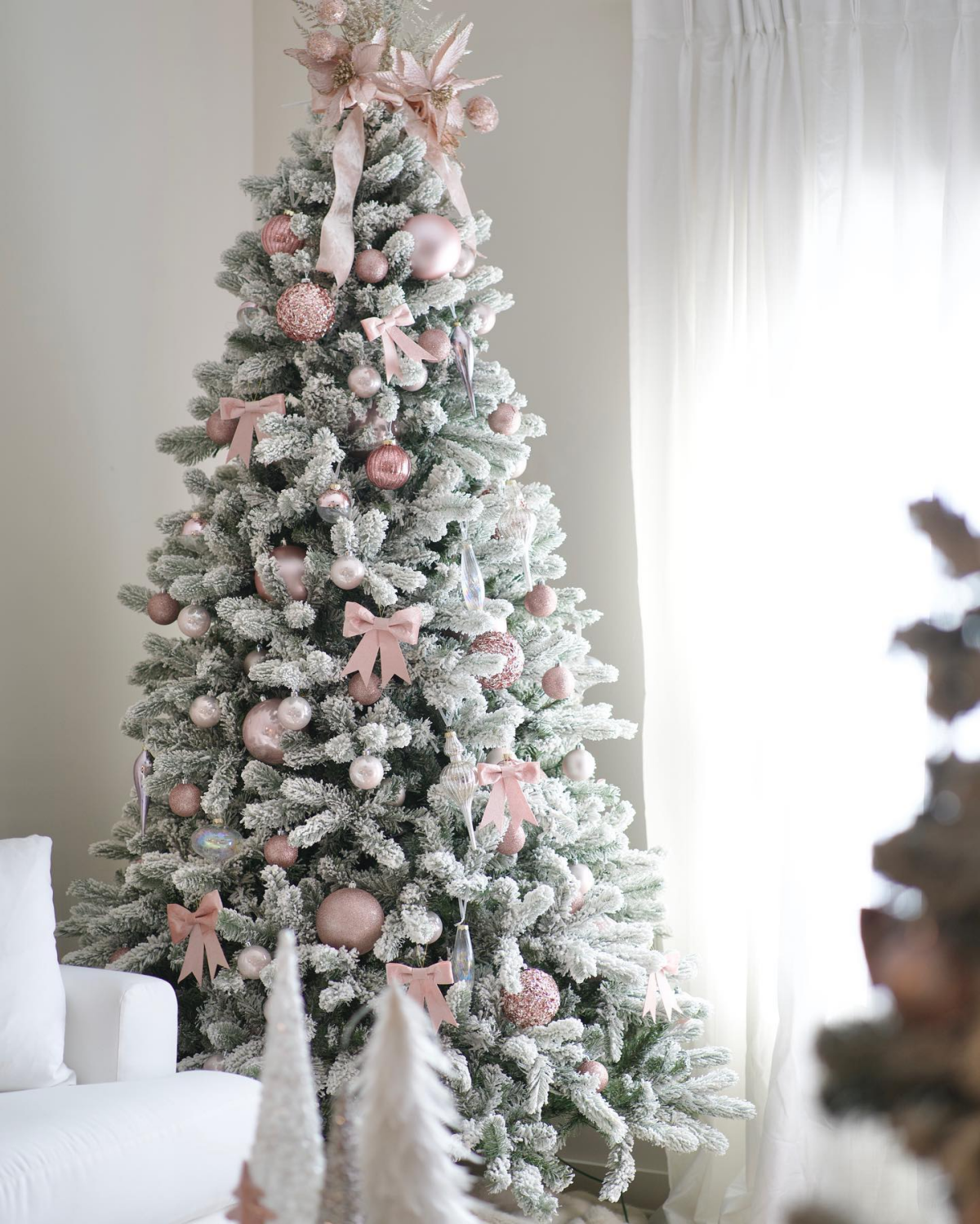 pink aesthetic christmas tree ornaments