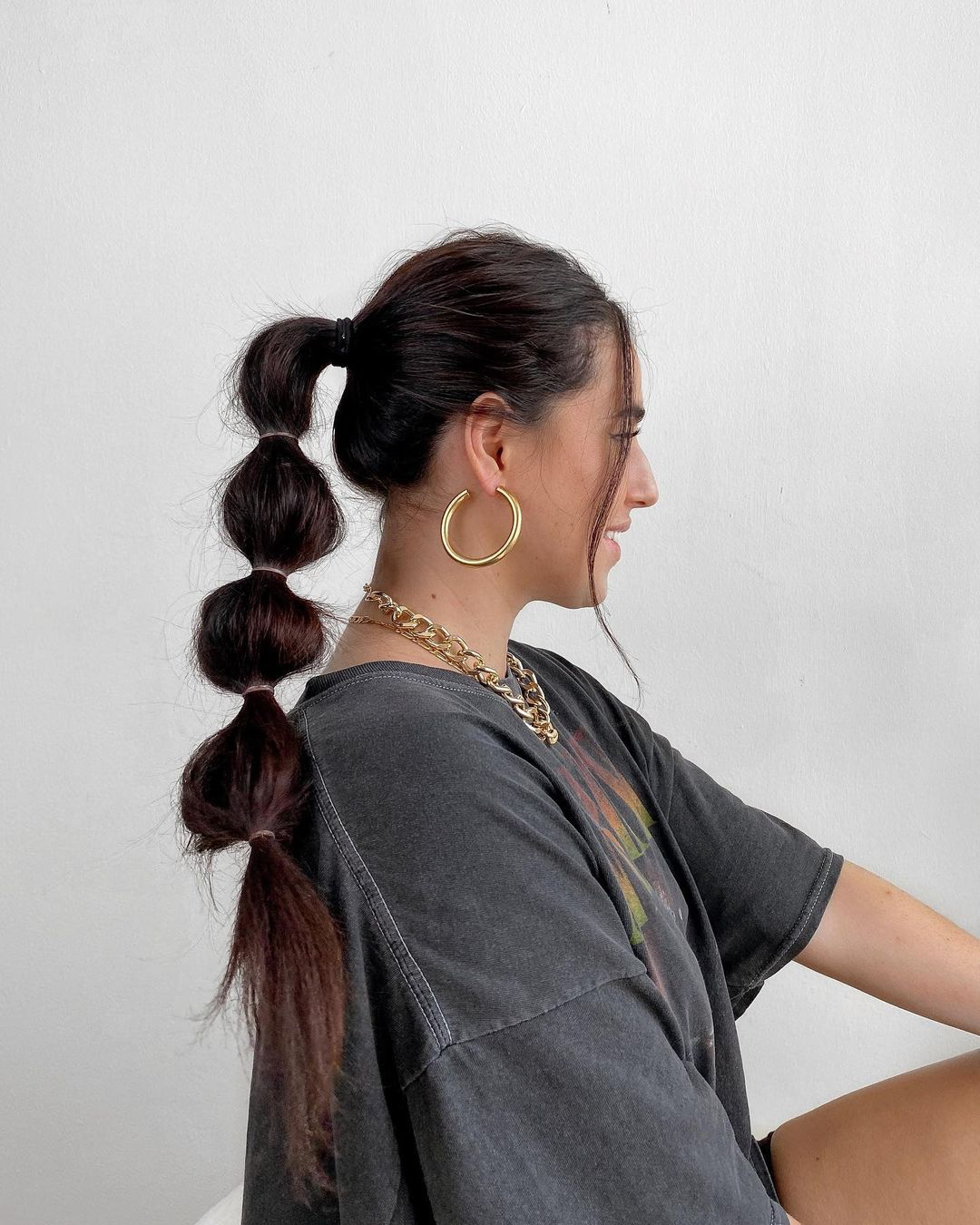 ponytail braids for long hair bubble braid