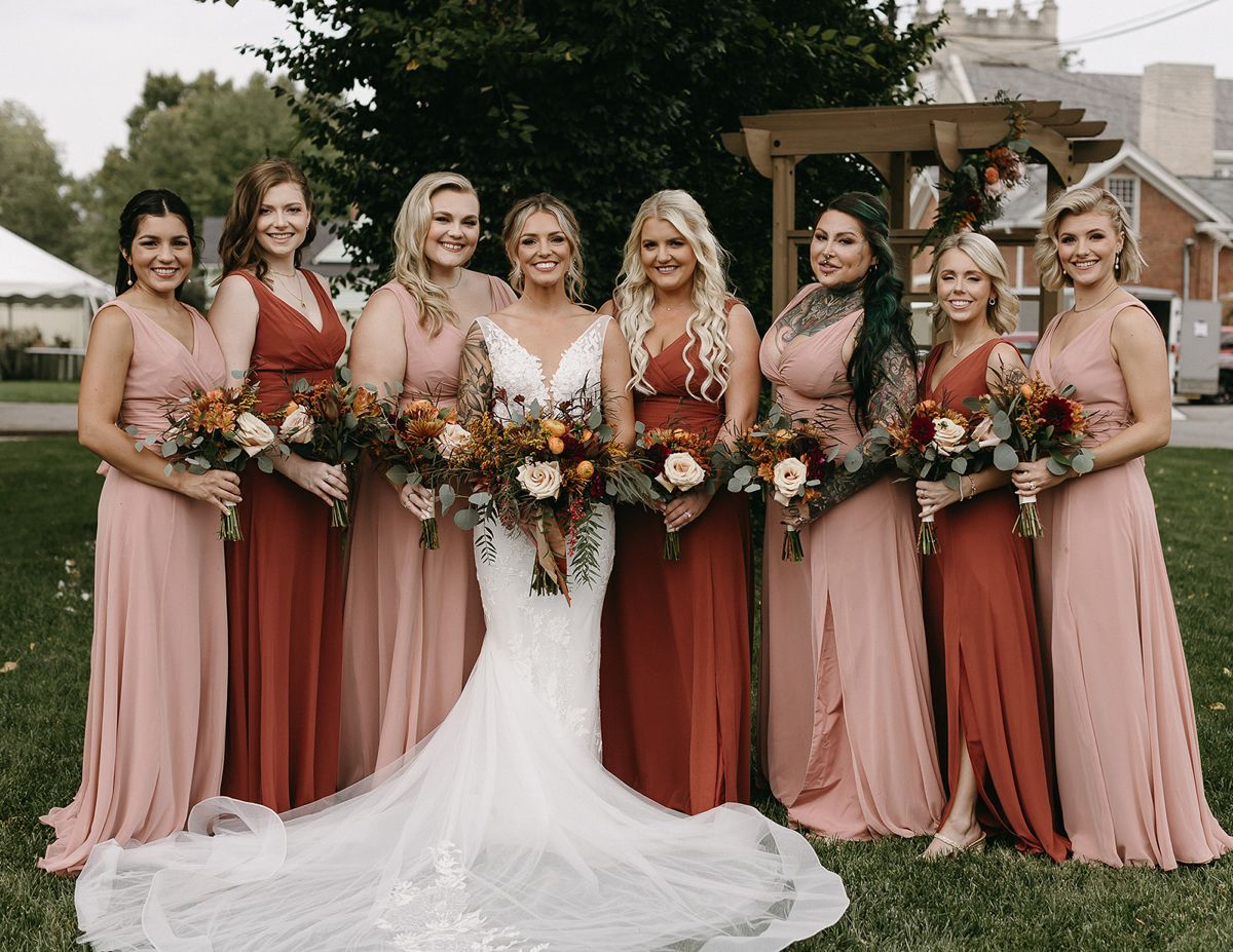 wedding colors for winter bridesmaids