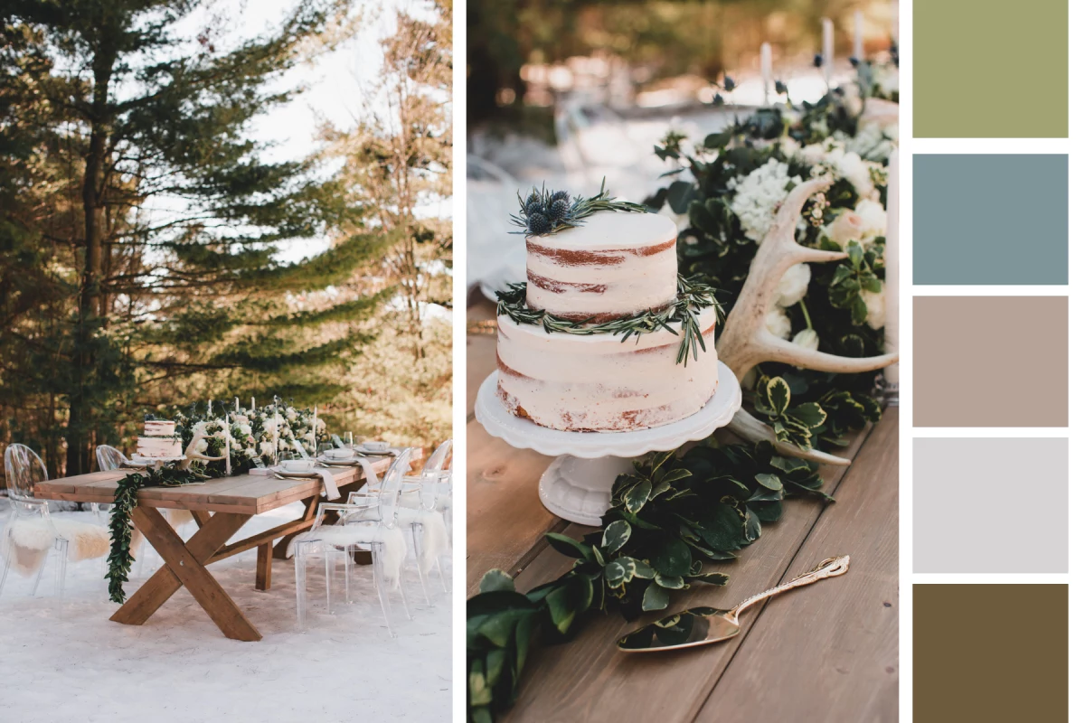 winter wedding color palette