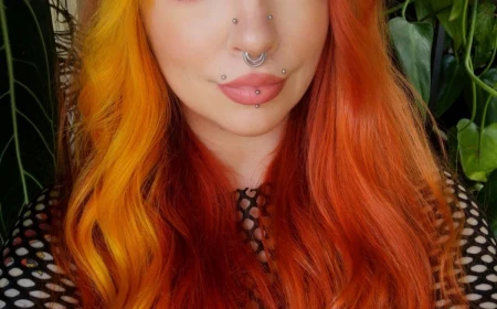 1 angel bites piercings woman with red orange hair
