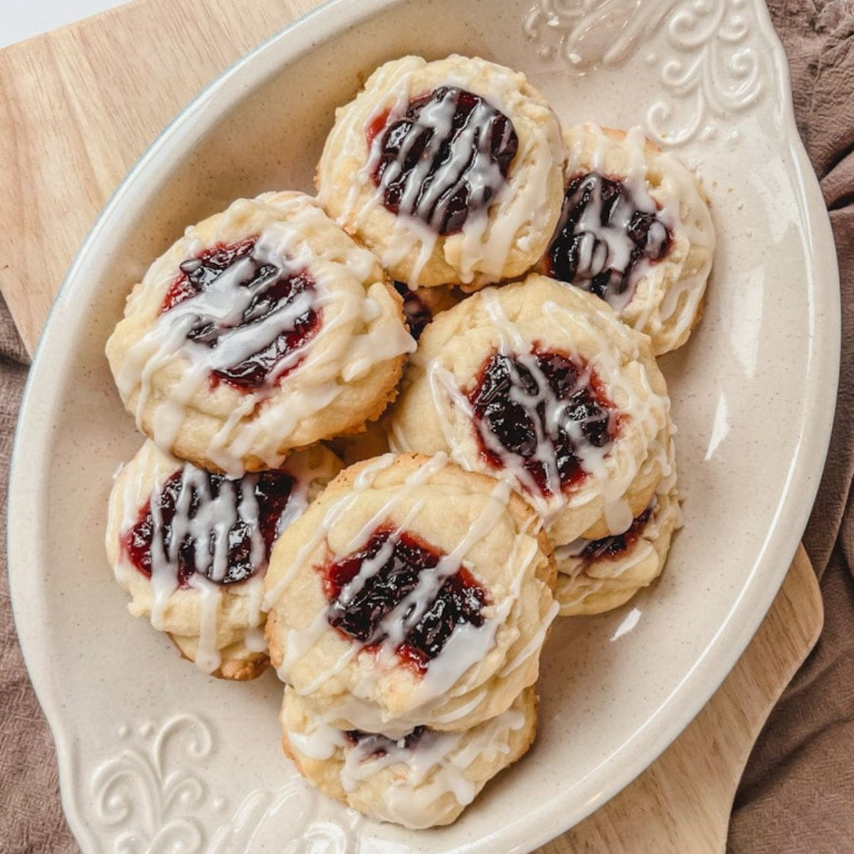 cherry almond thumbprint cookies feature