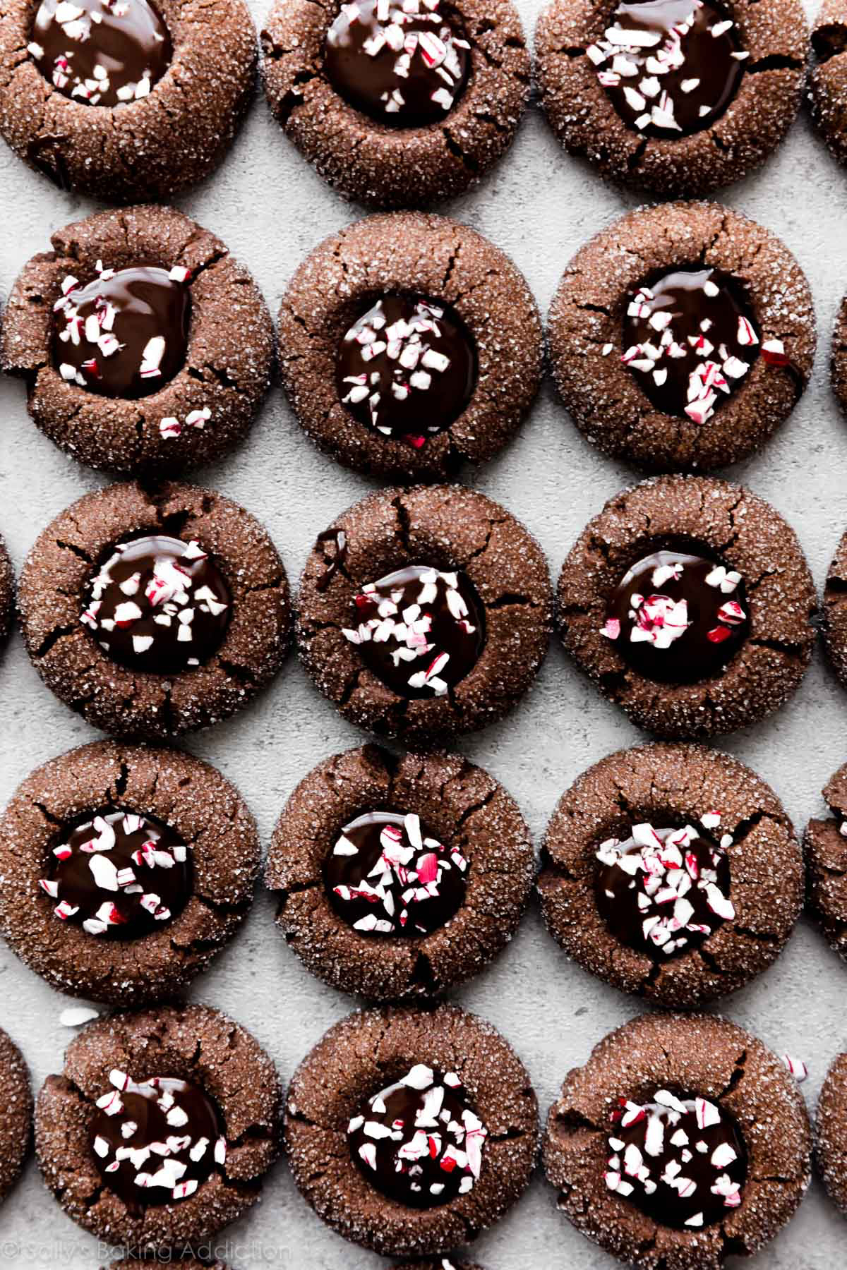 chocolate peppermint thumbprints christmas cookie swap recipes