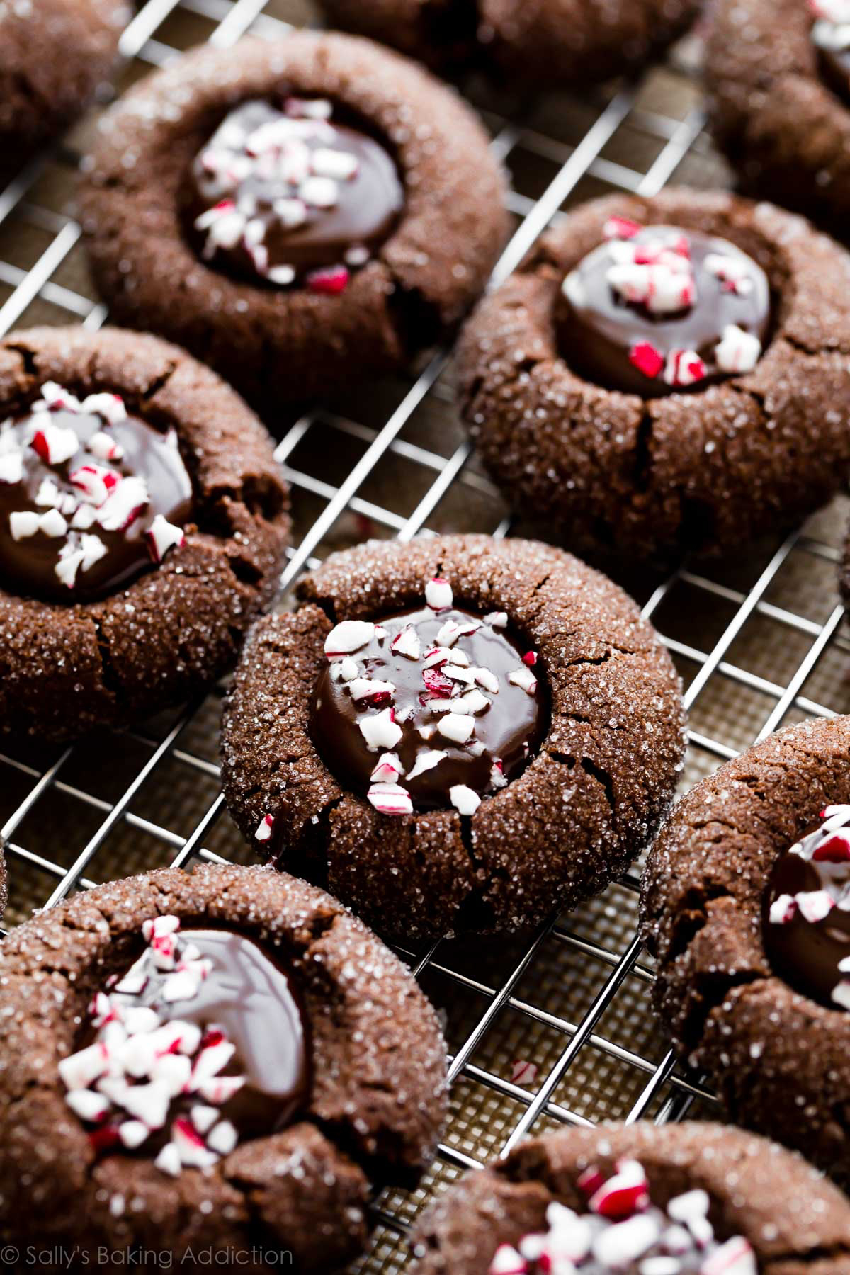 chocolate peppermint thumbprints christmas swap cookie recipes