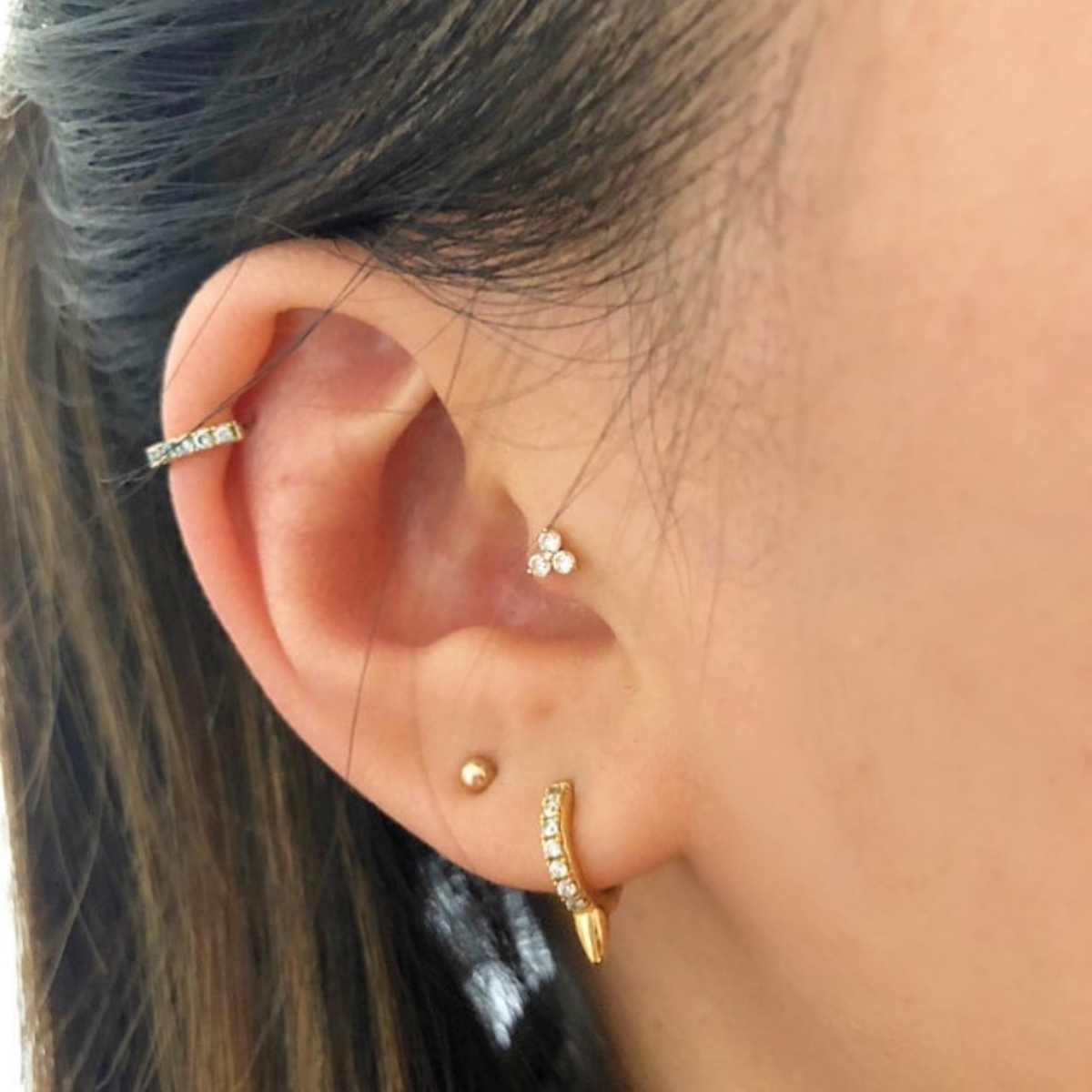 diamond tragus earring