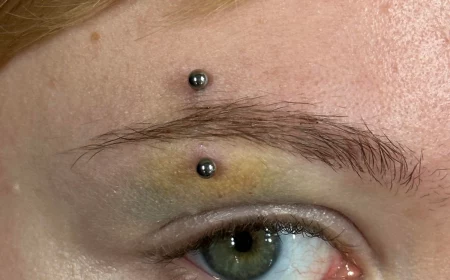 eyebrow piercing healing