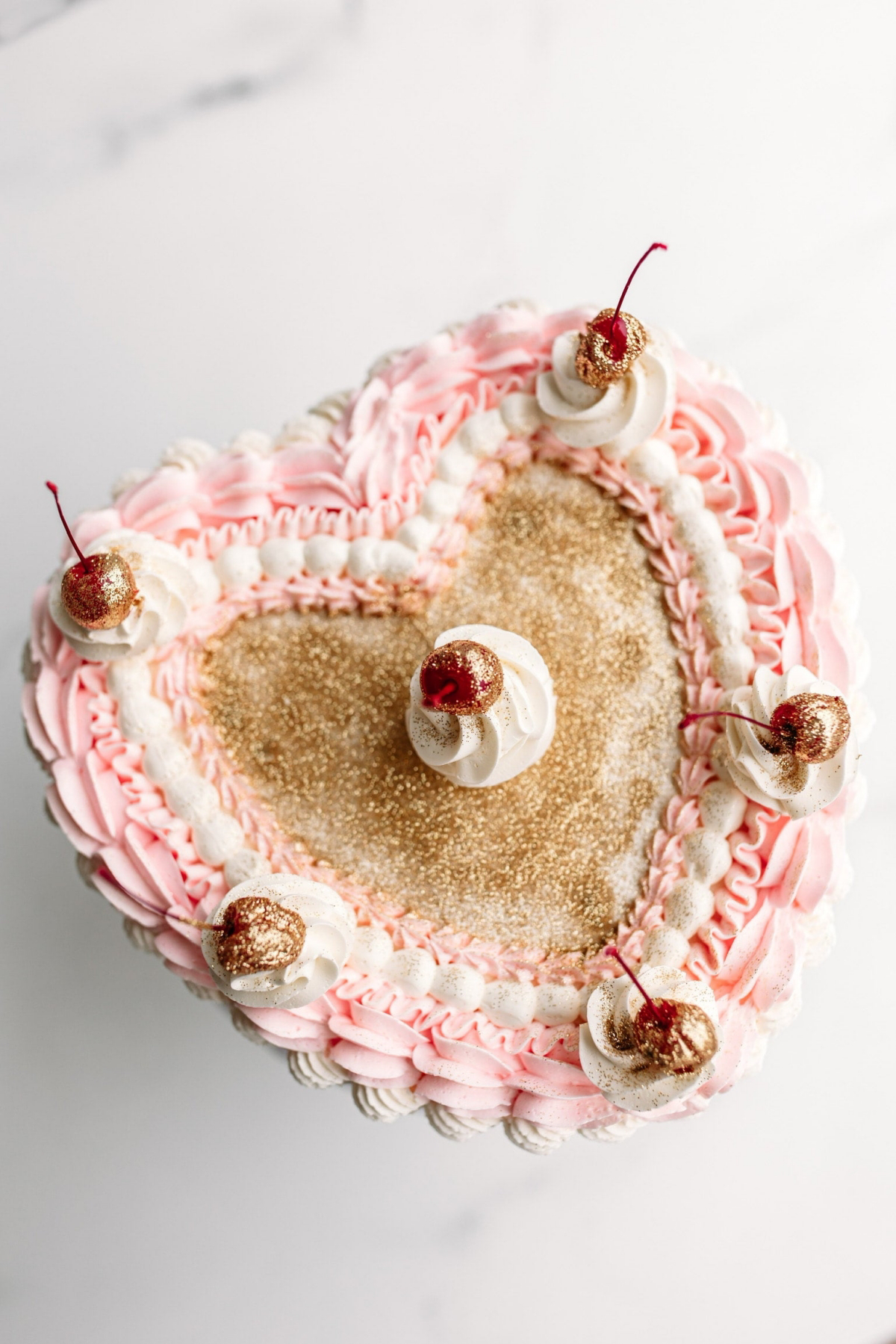 heart shaped vintage cake