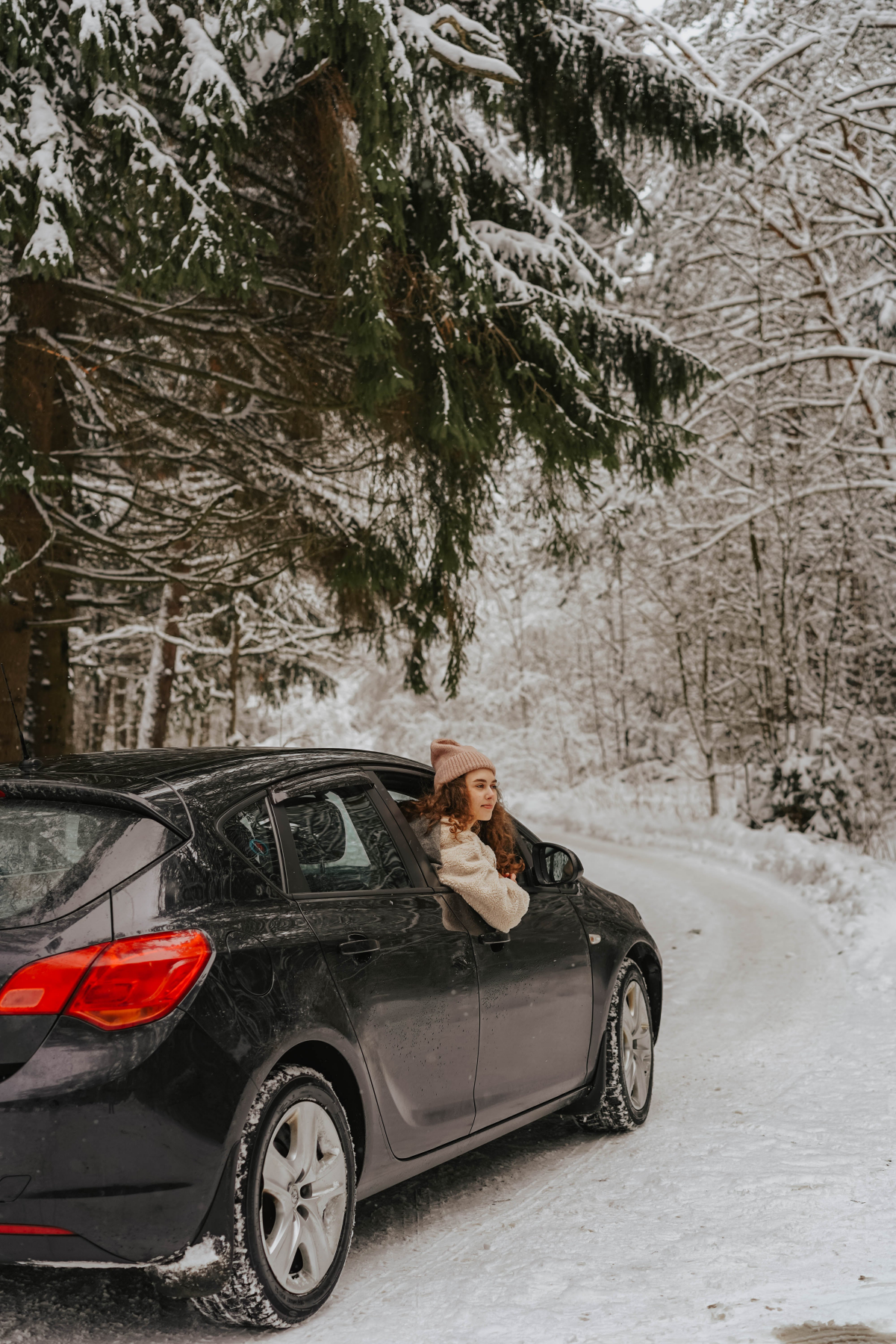 how to winterize your vehicle woman in car during winter