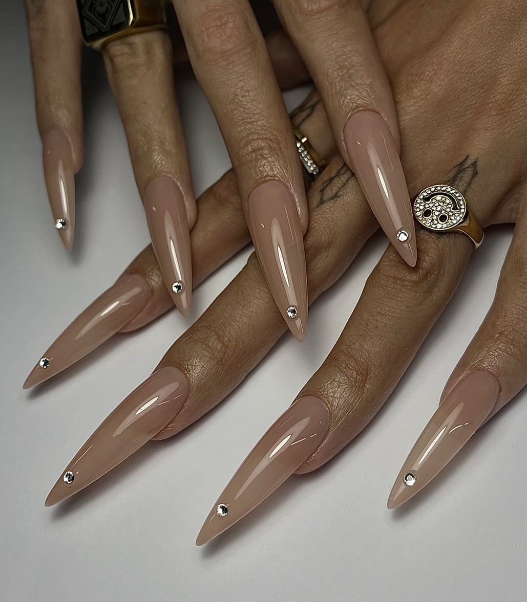 neutral classy winter nails