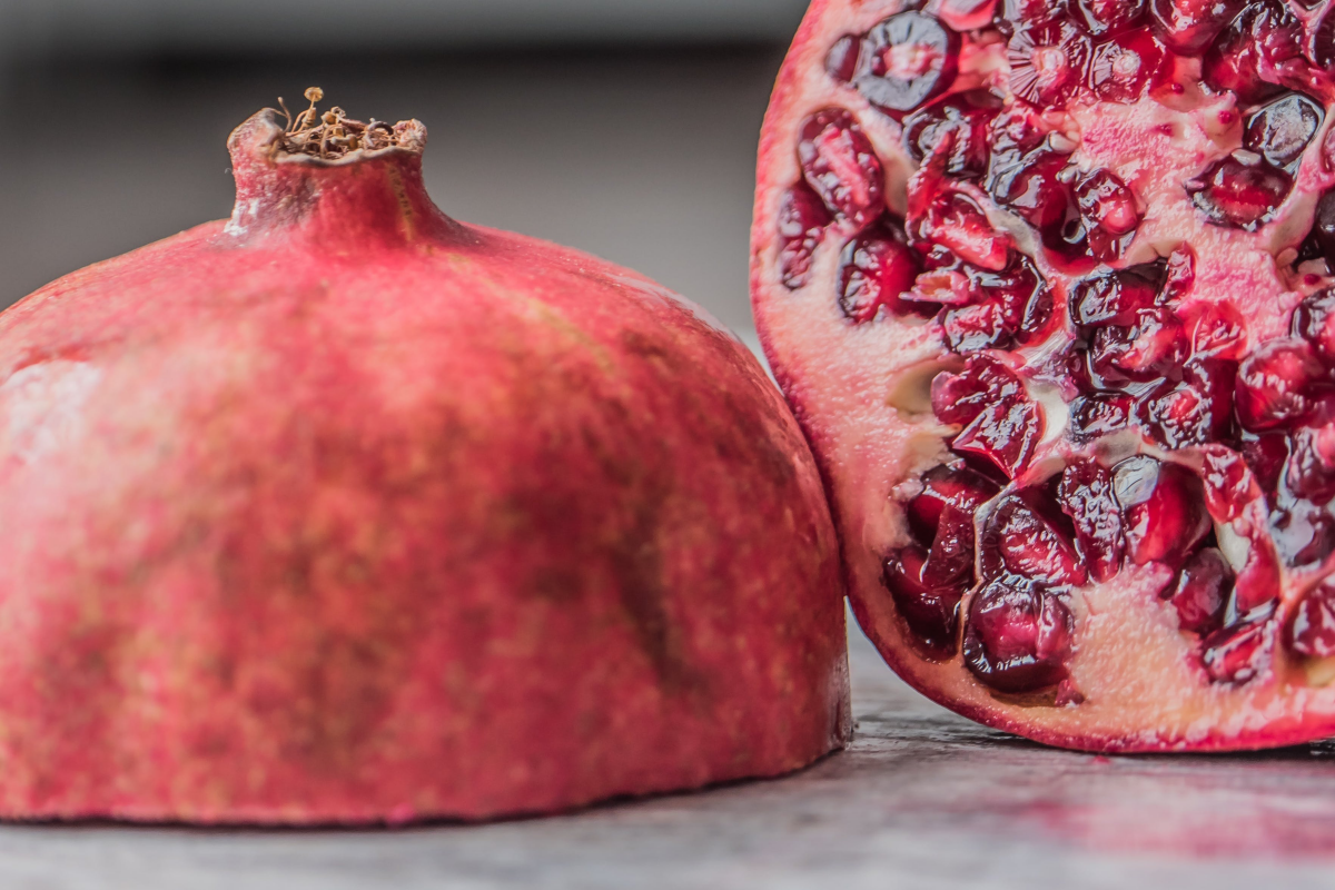 new years food cut pomegranate