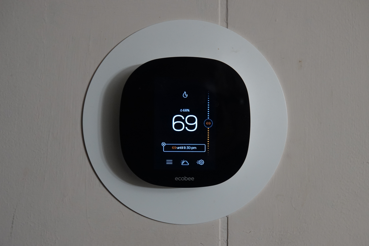programmable thermostat on wal