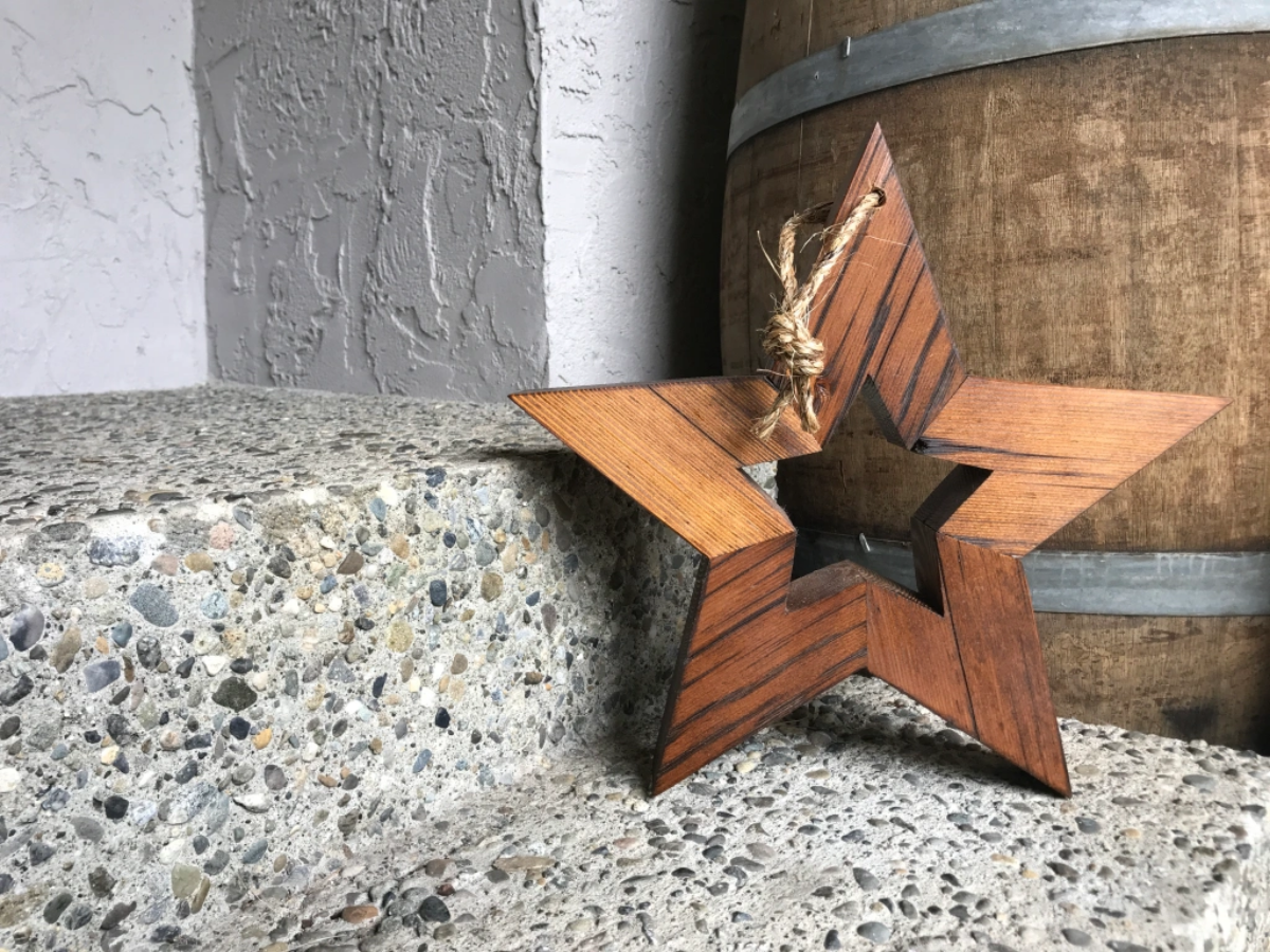 rustic wooden star