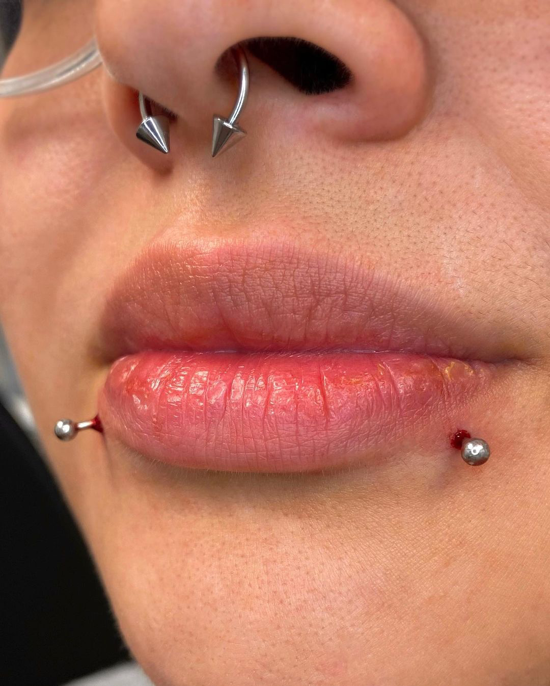 snake bite lip piercing tips