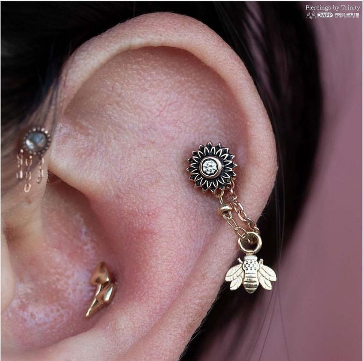 themed helix piercing