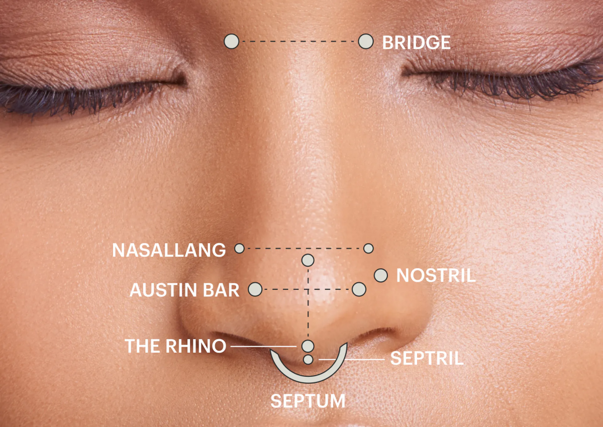 types of nose piercings