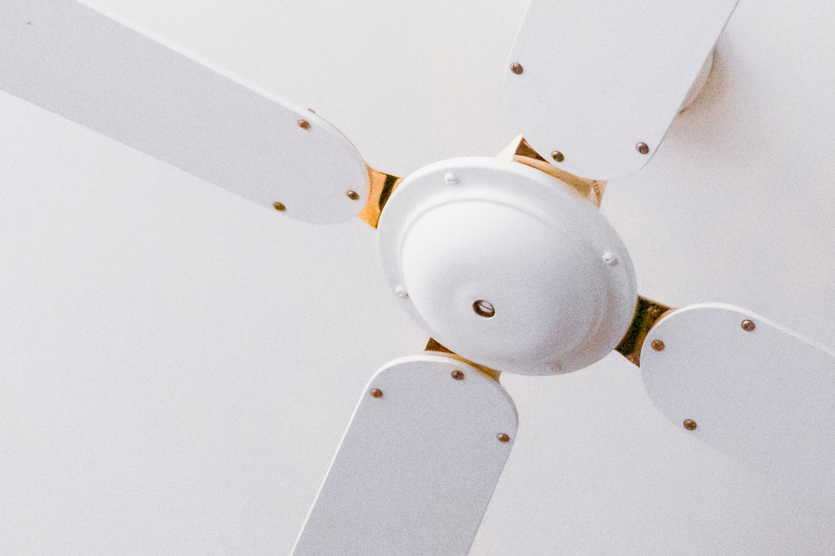 winterize your home white ceiling fan