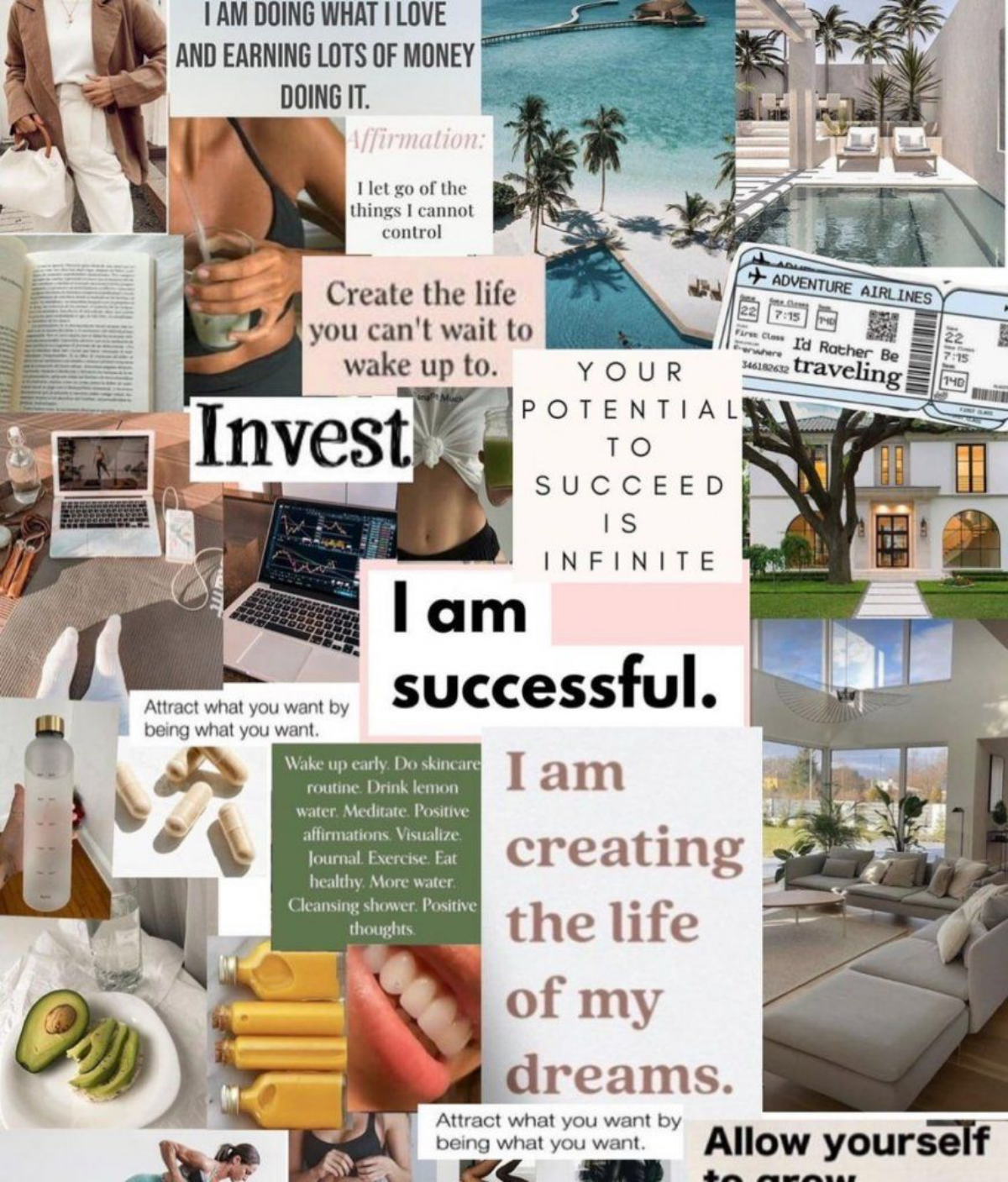 2024 vision board digital collage