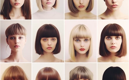 matching different styles of bangs with various face