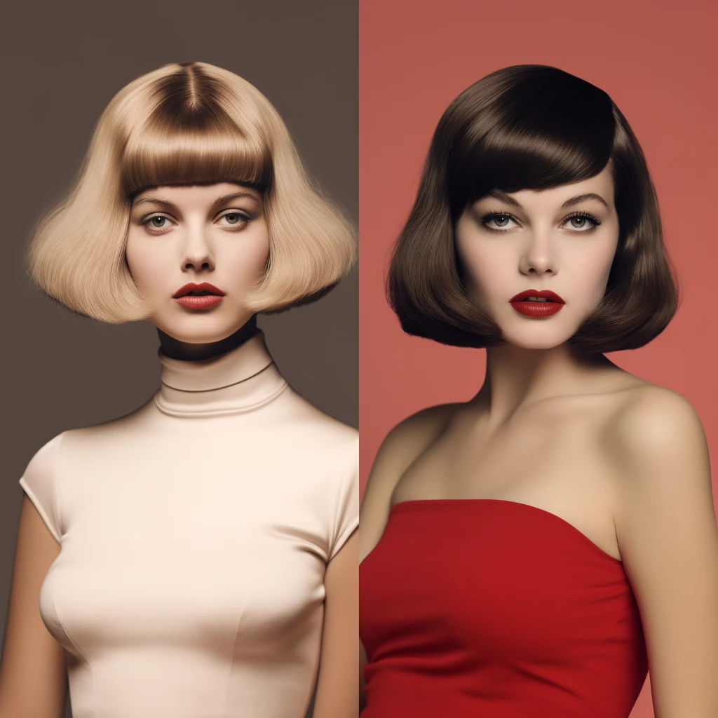 showcase iconic celebrities with classic bobs through