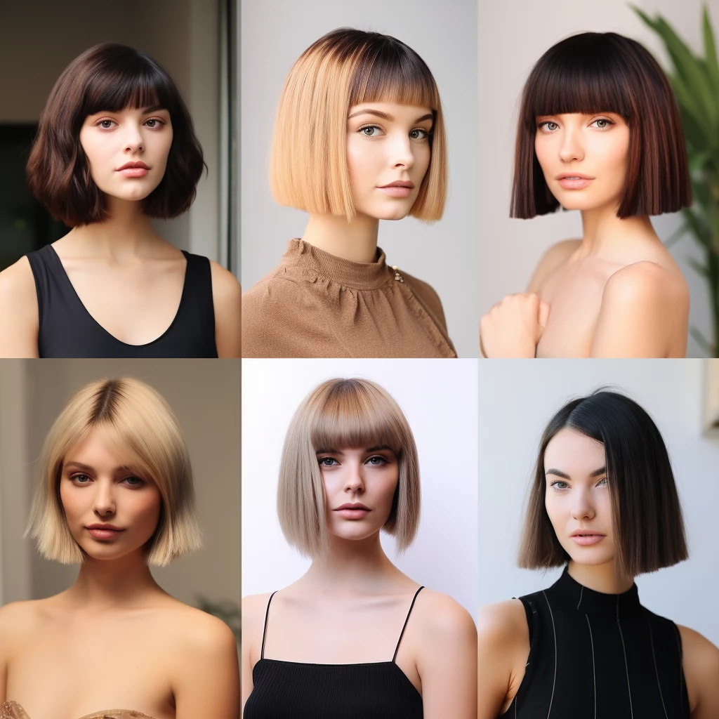 a woman showcasing different bob hairstyles with vario d90c5f46 246f 427d 9dd6 282f68e3559a