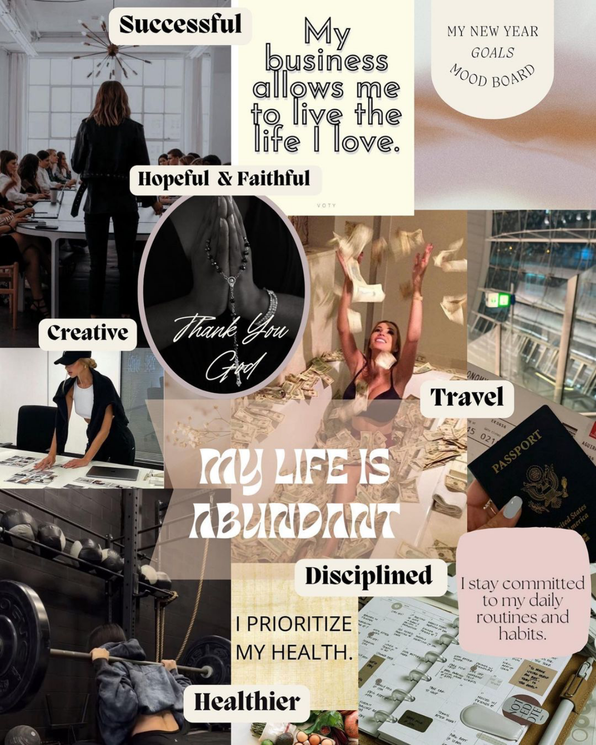 buisness inspired vision board