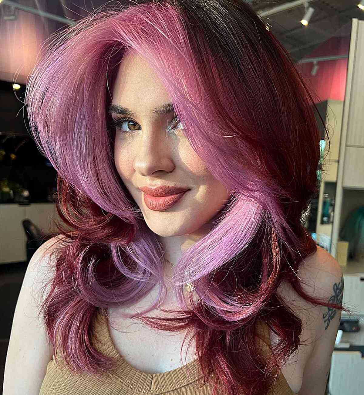 burgundy and plum hair color