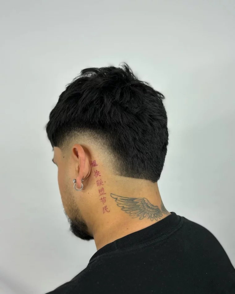 burst fade on man