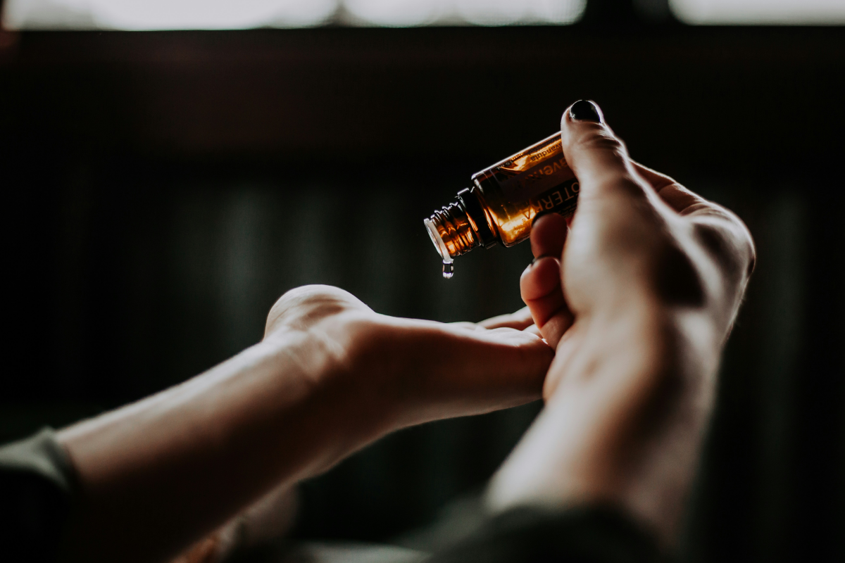 essential oil on hand