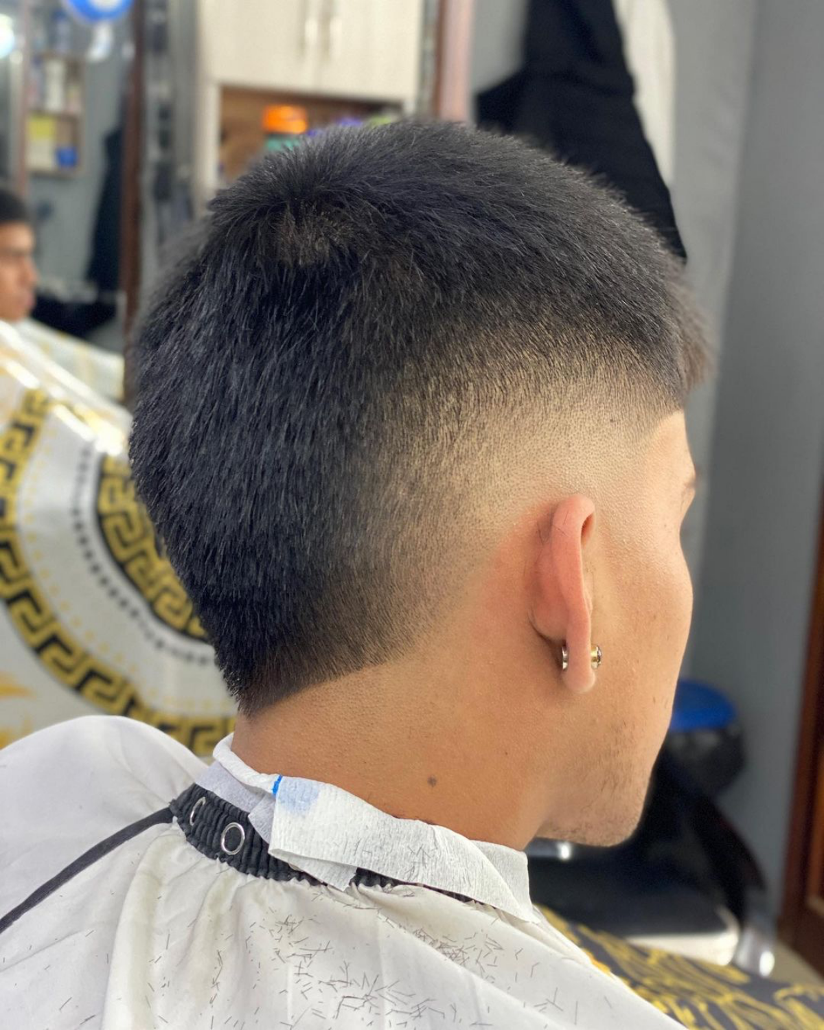 fade burst on short hair