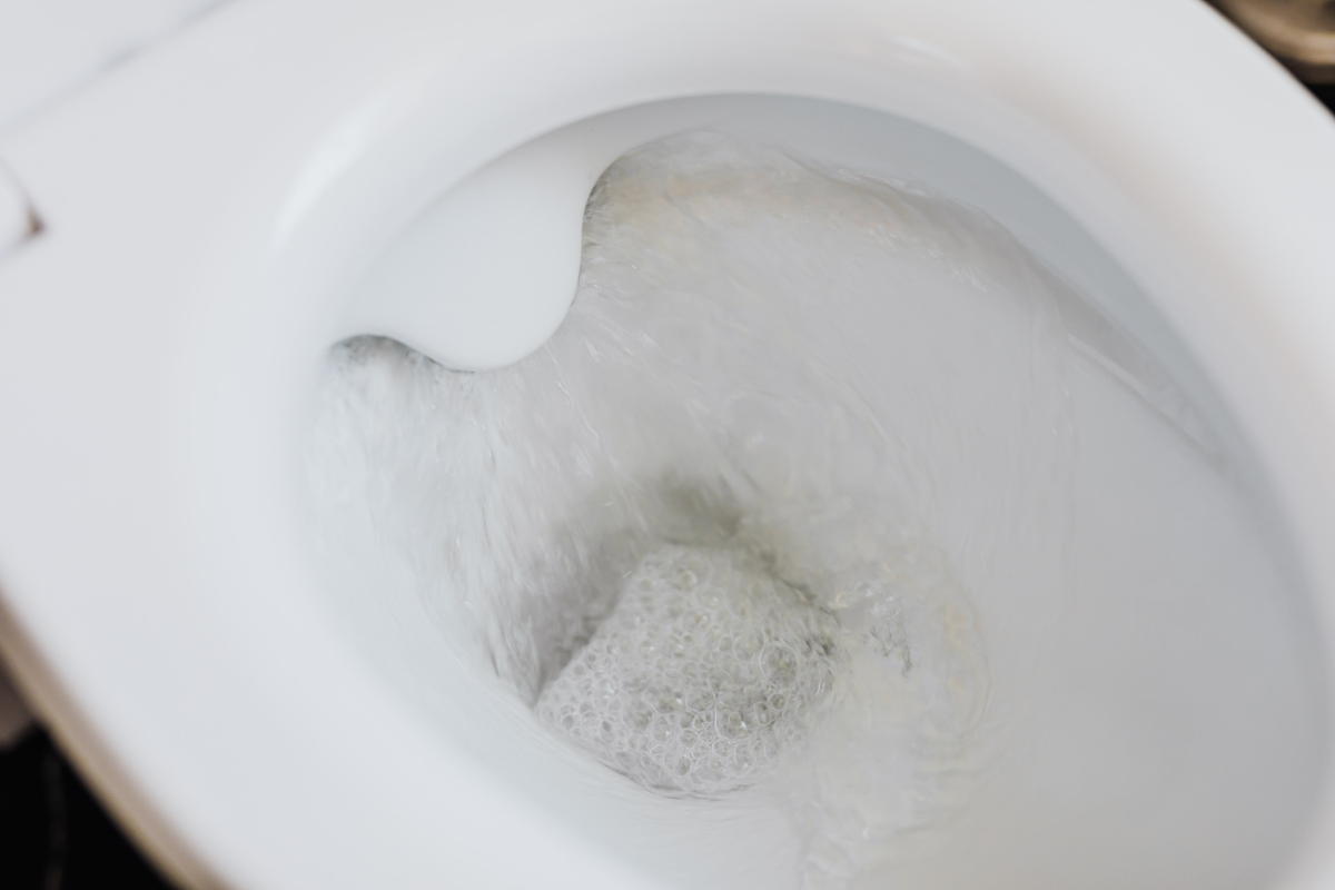 foamy toilet