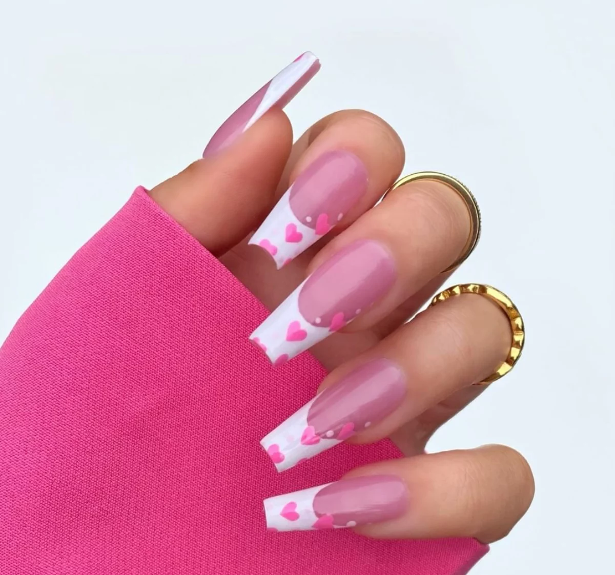 french tip valentines themed