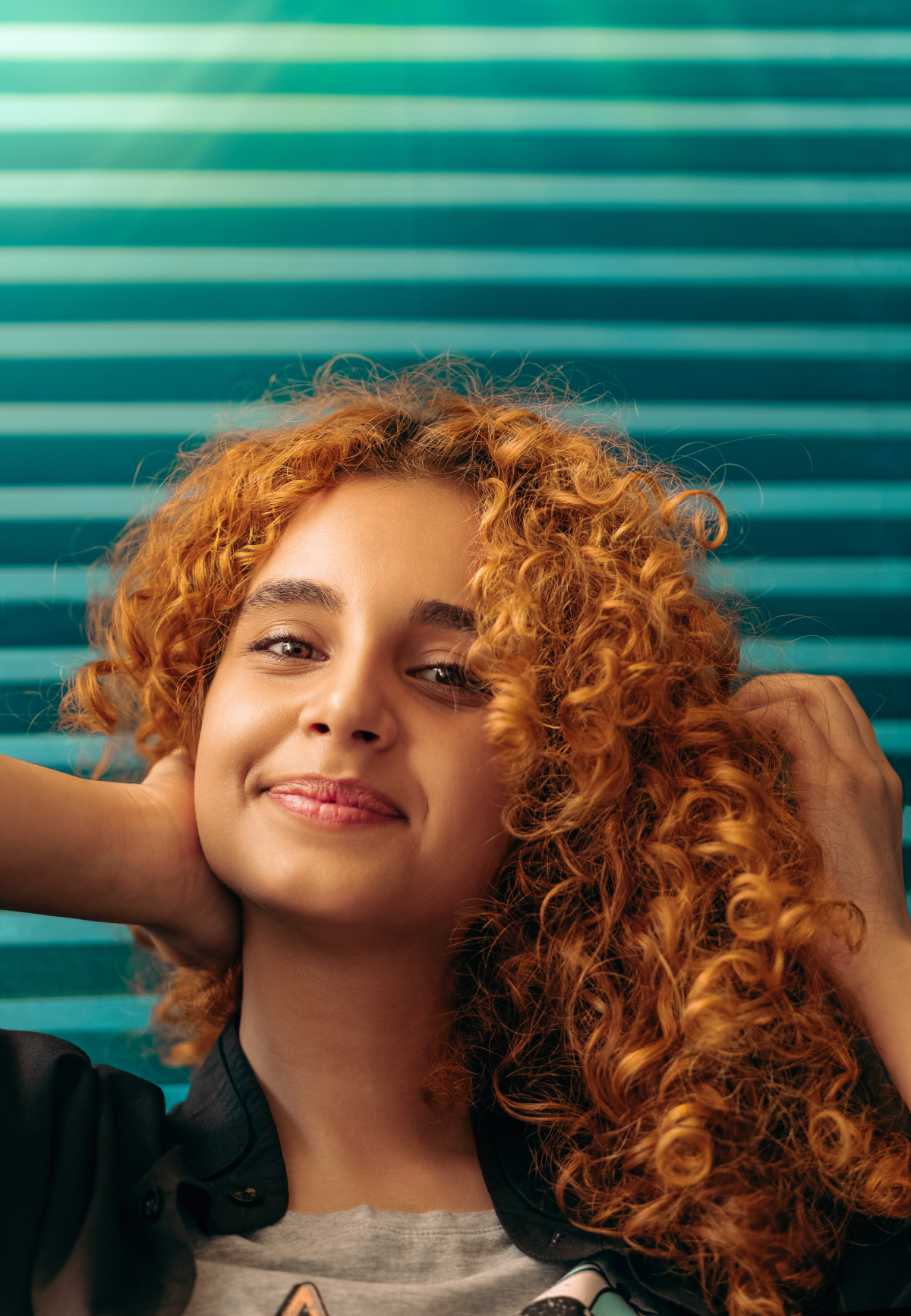 ginger curly hair