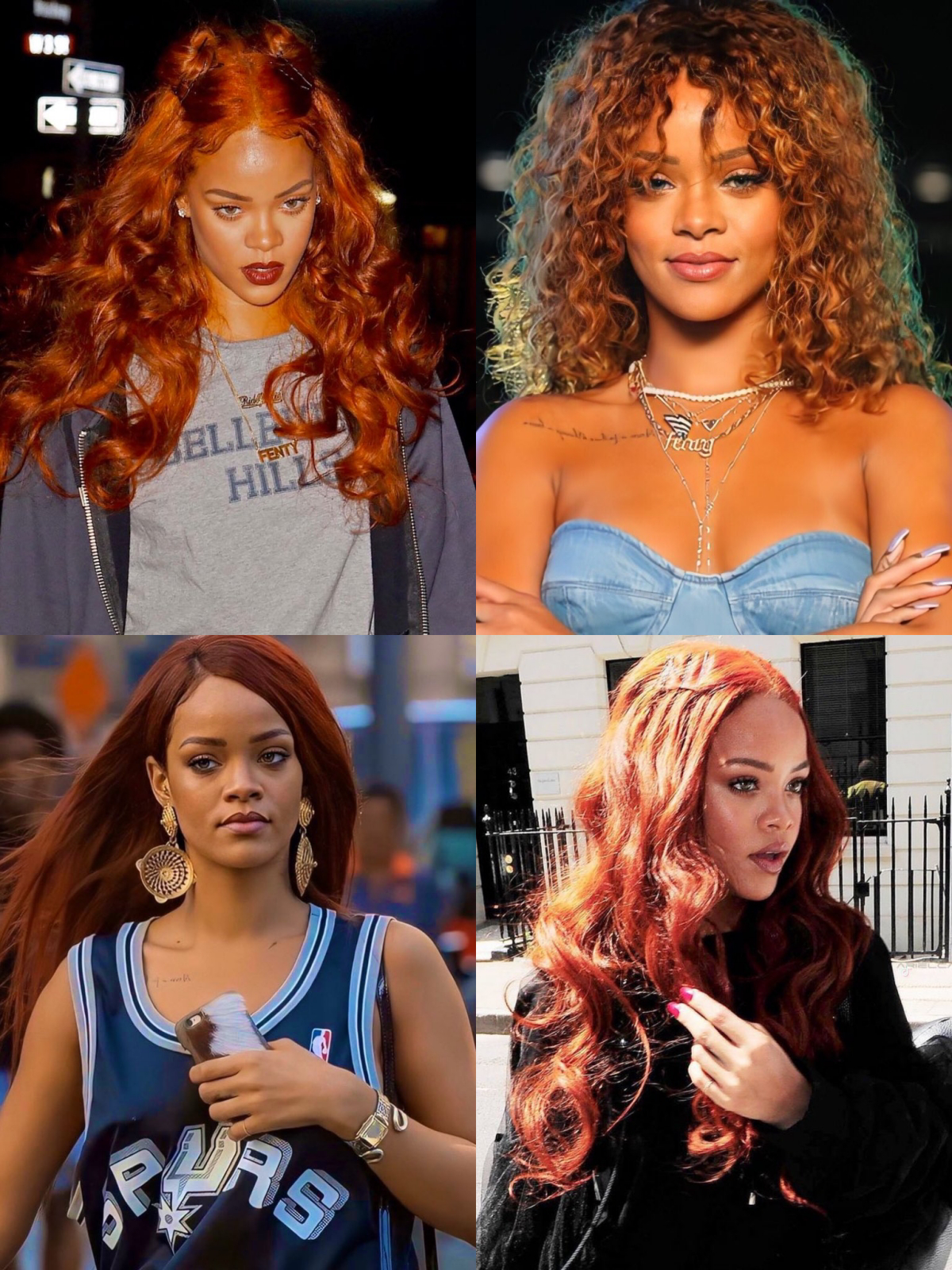 ginger hair color on black girl rihanna