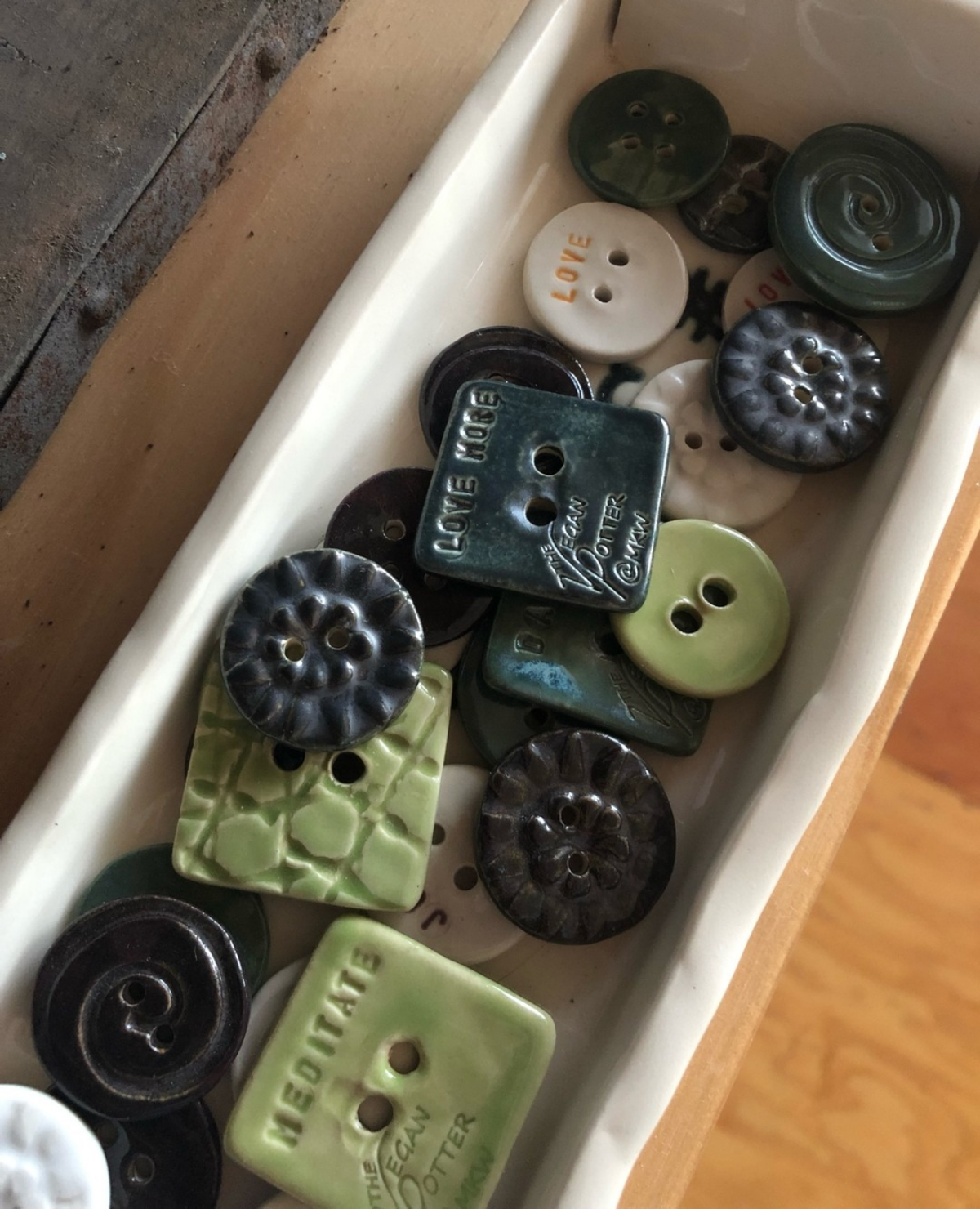 handmade clay buttons