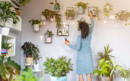 hang plants on the wall