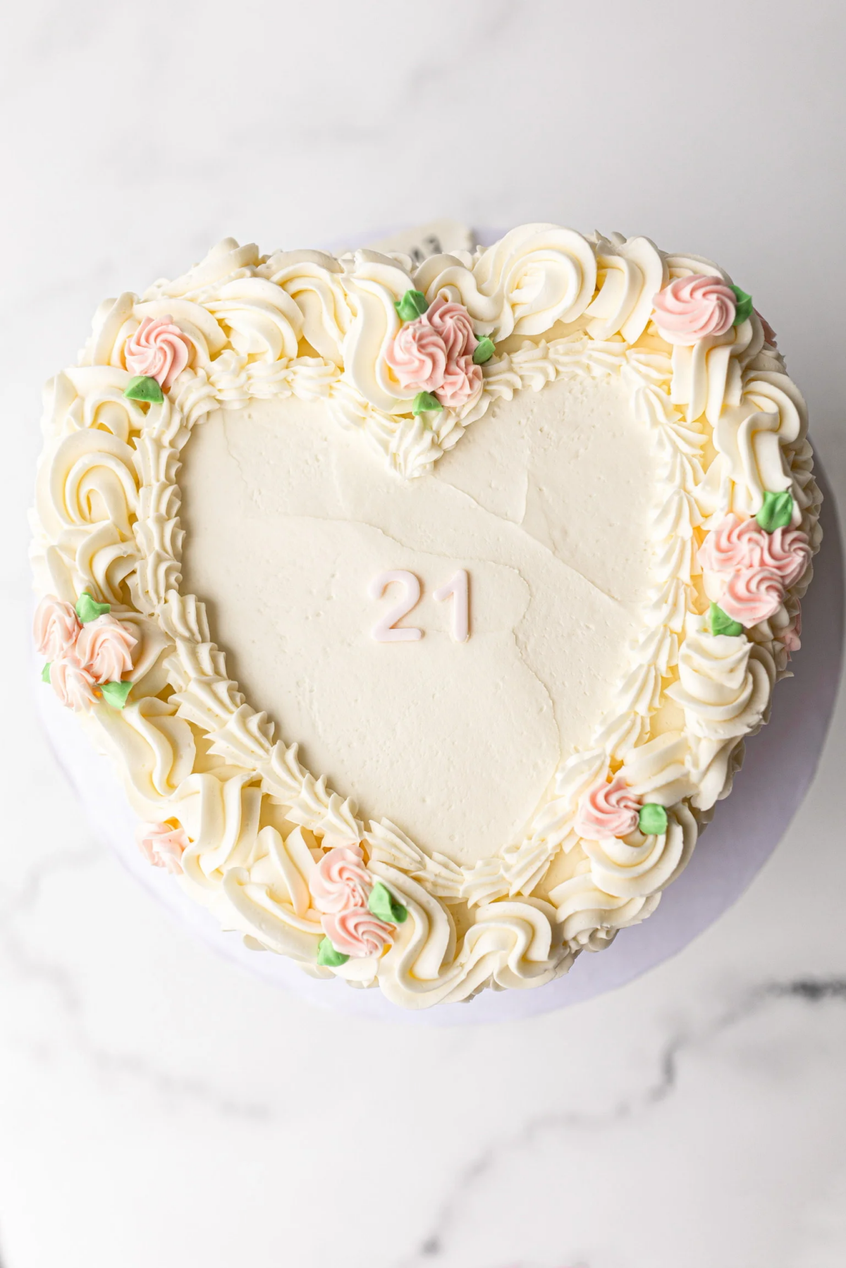 heart shaped vintage cake