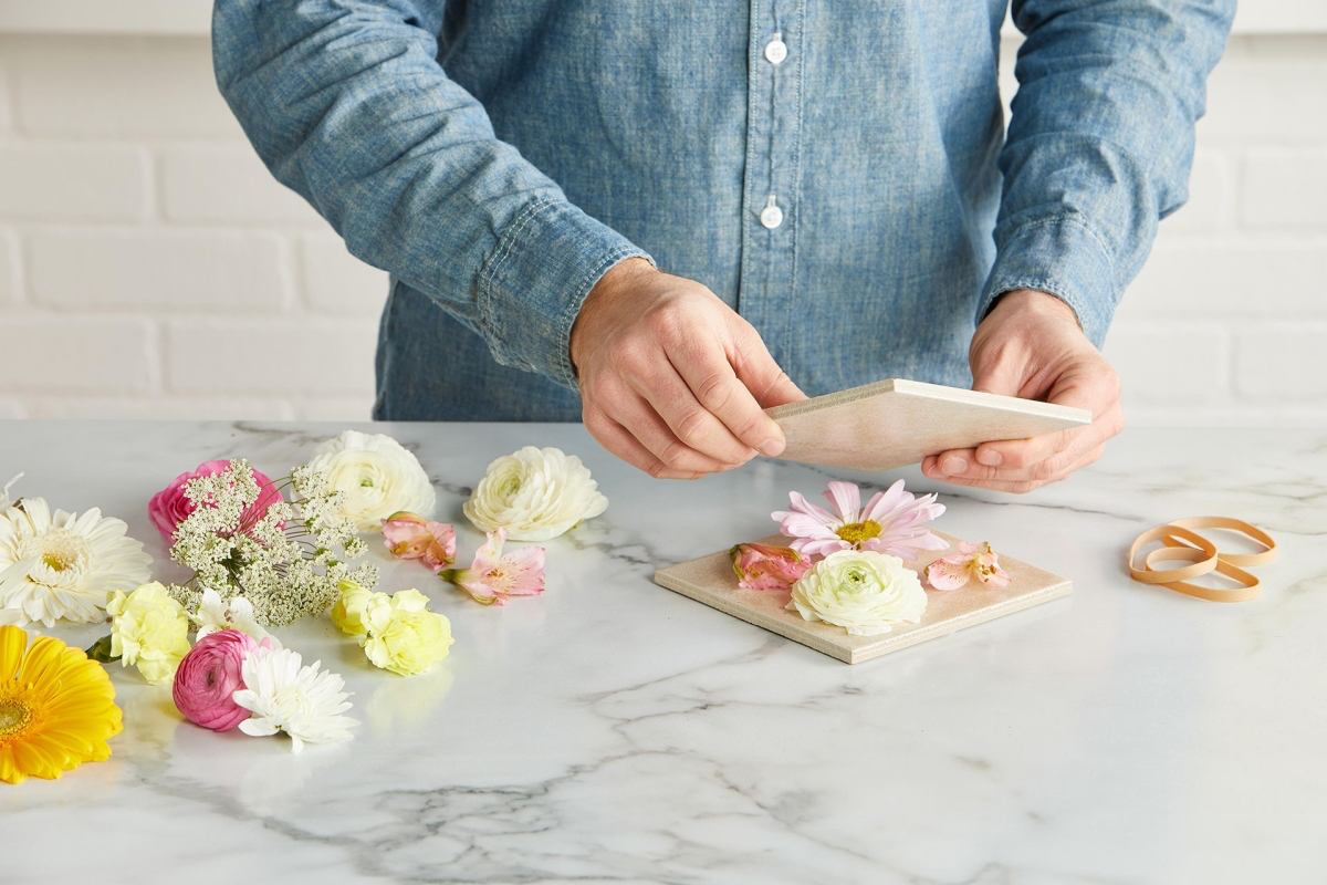 how to flower press a rose