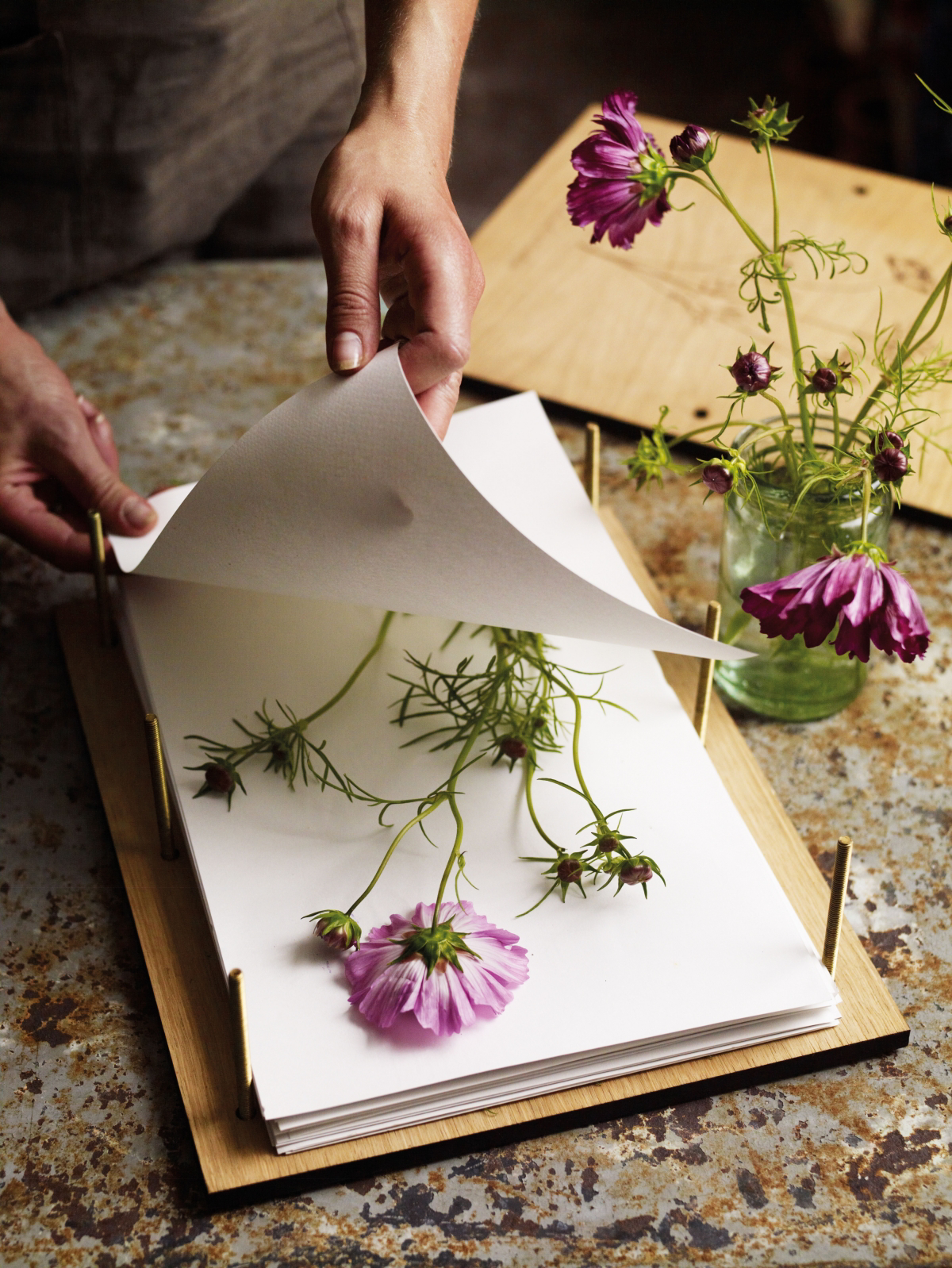 how to press flowers for framing