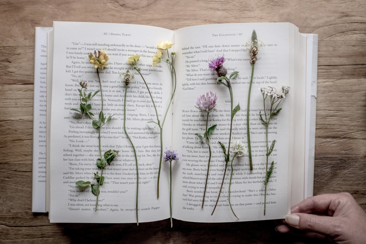 how to press flowers in a book