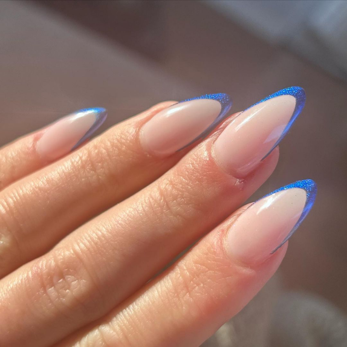 january nails blue french tip