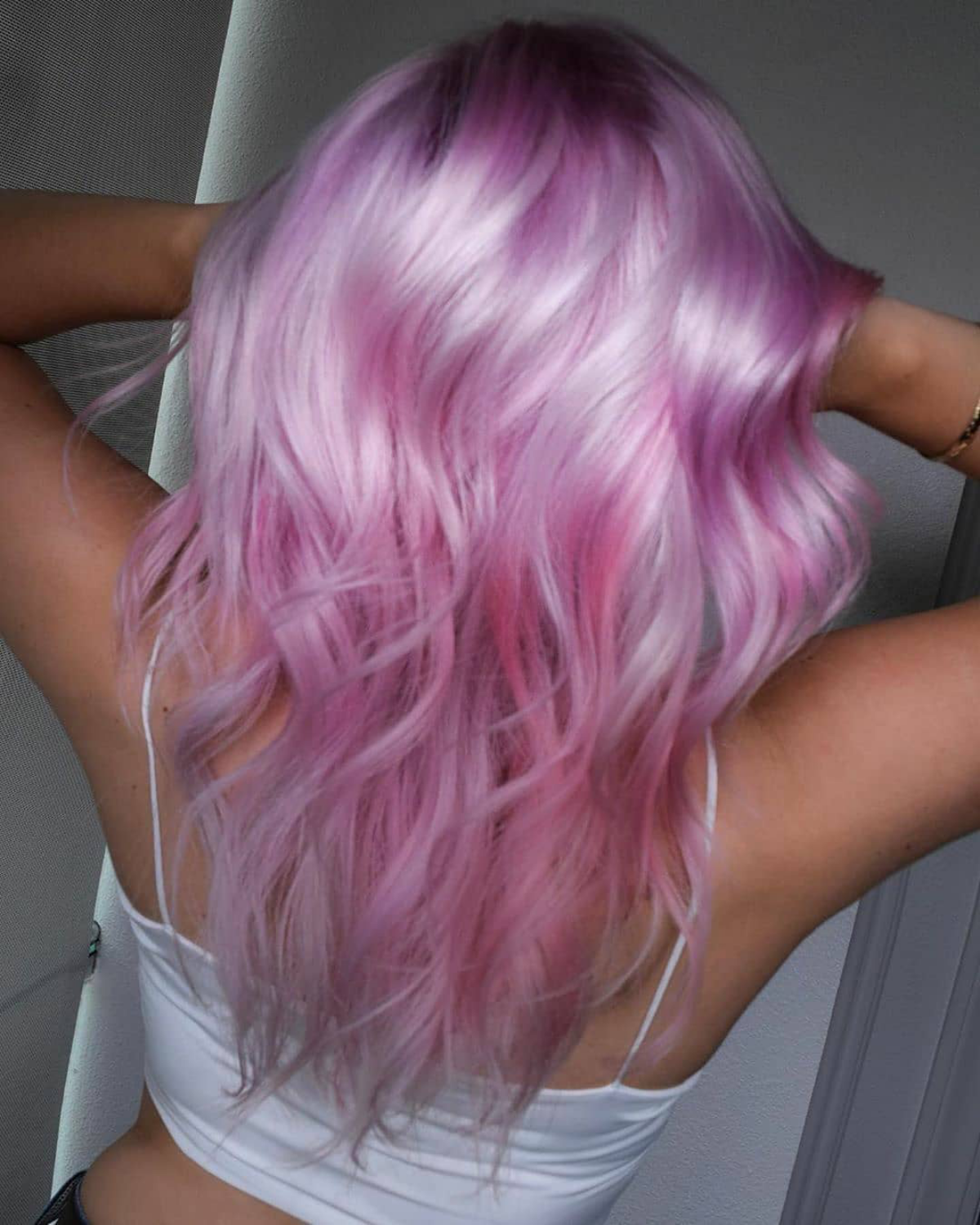 light cotton candy pink hair