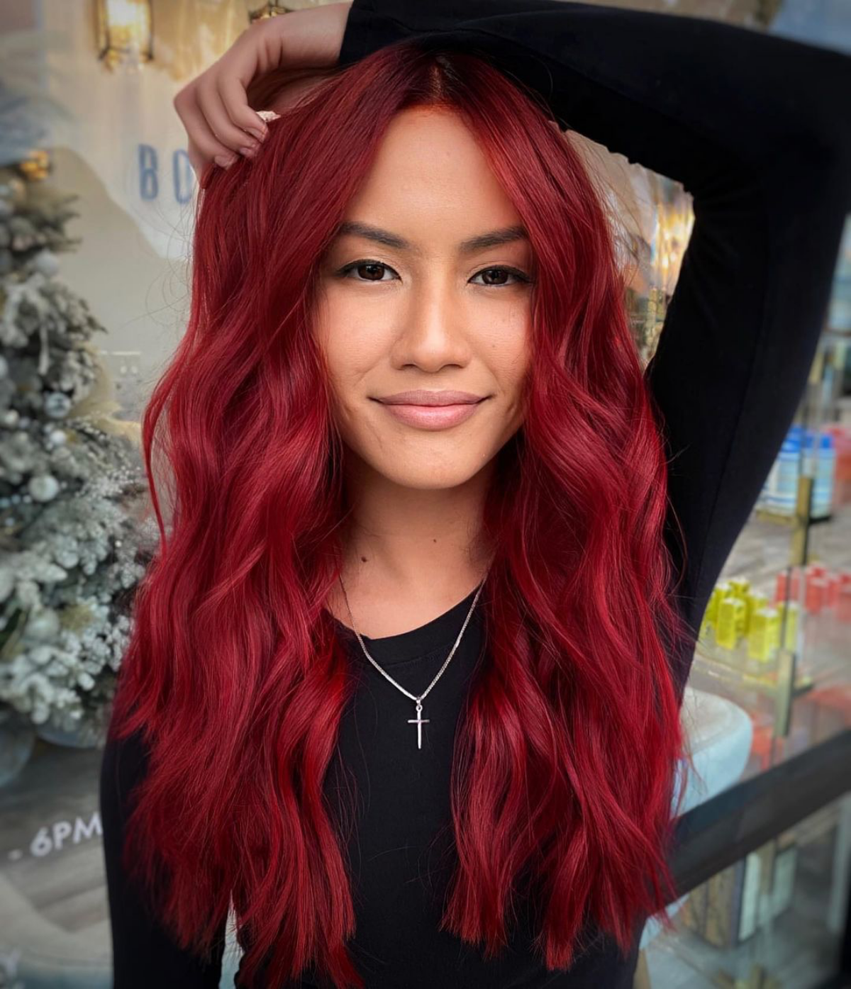 long red hair