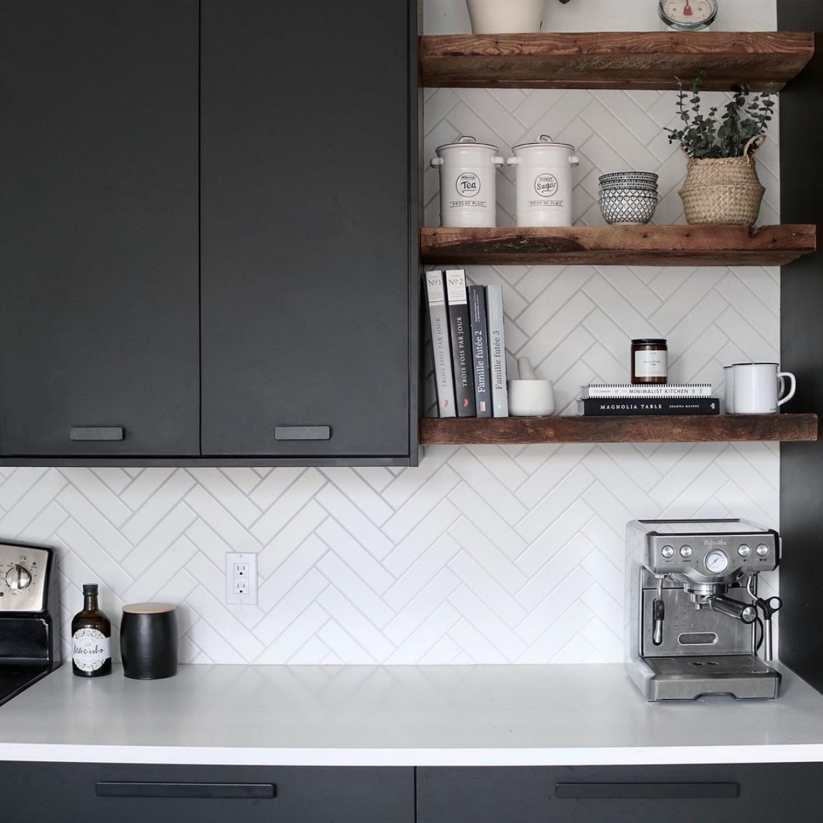 minimalistic black kitchen design