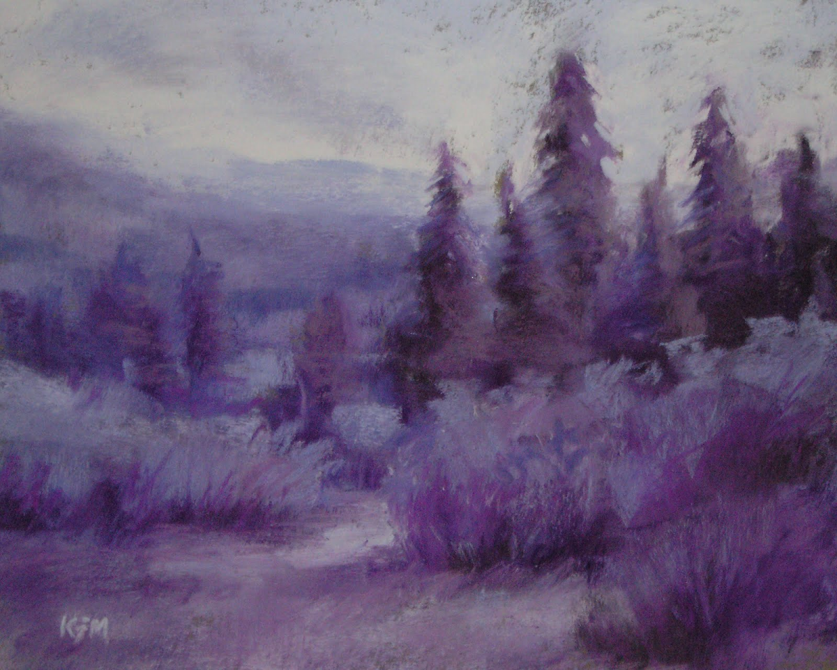 painting made with only purple