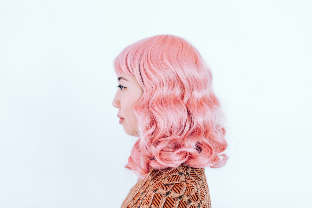 pastel light pink hair