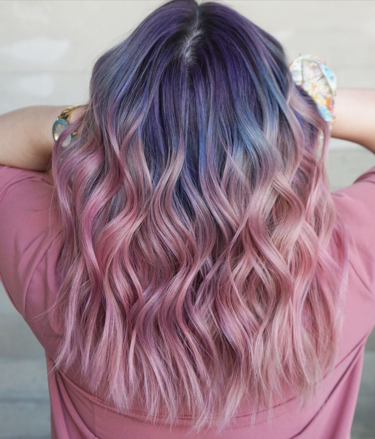purple and pink ombre