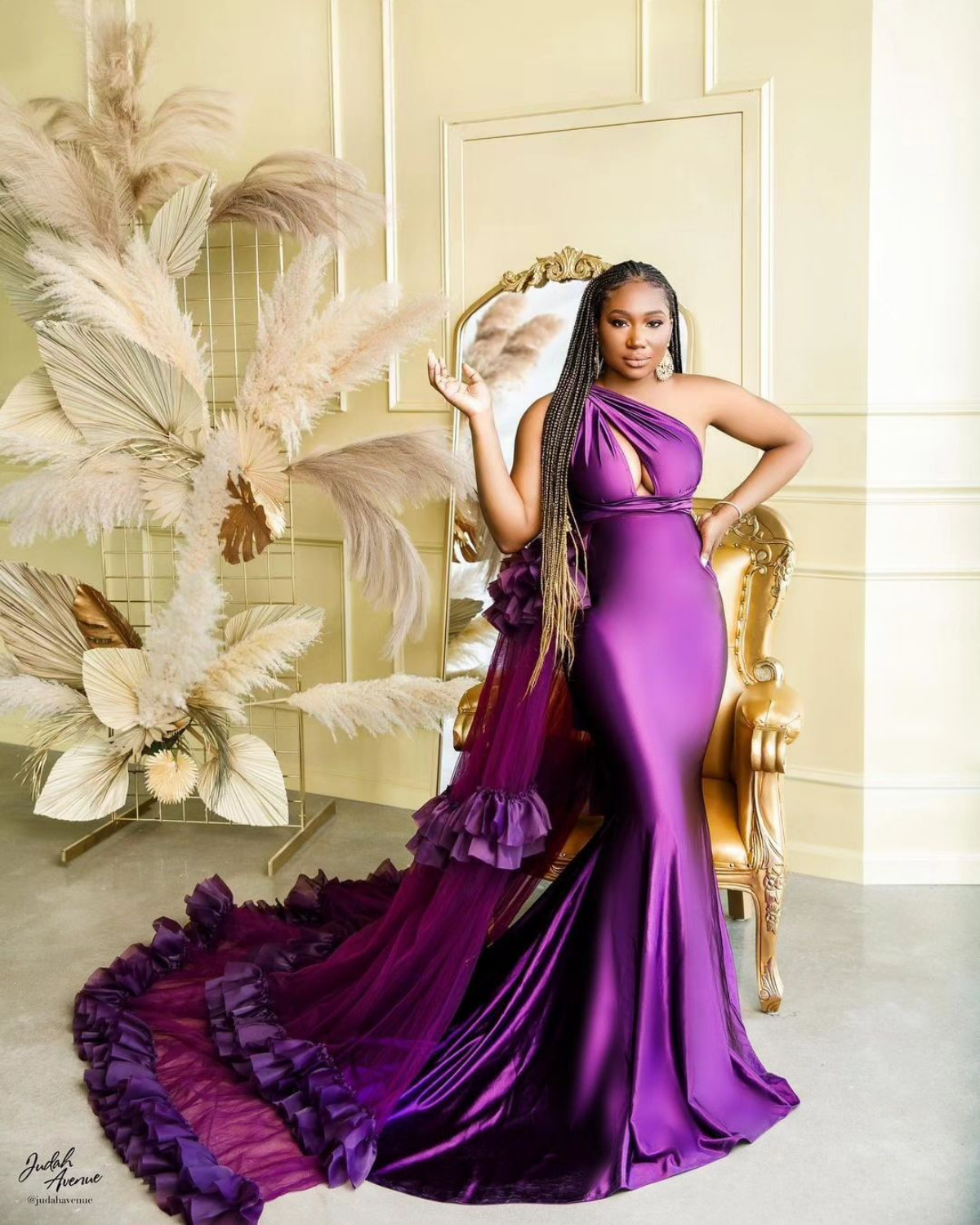 purple wedding dress black woman in purple dress